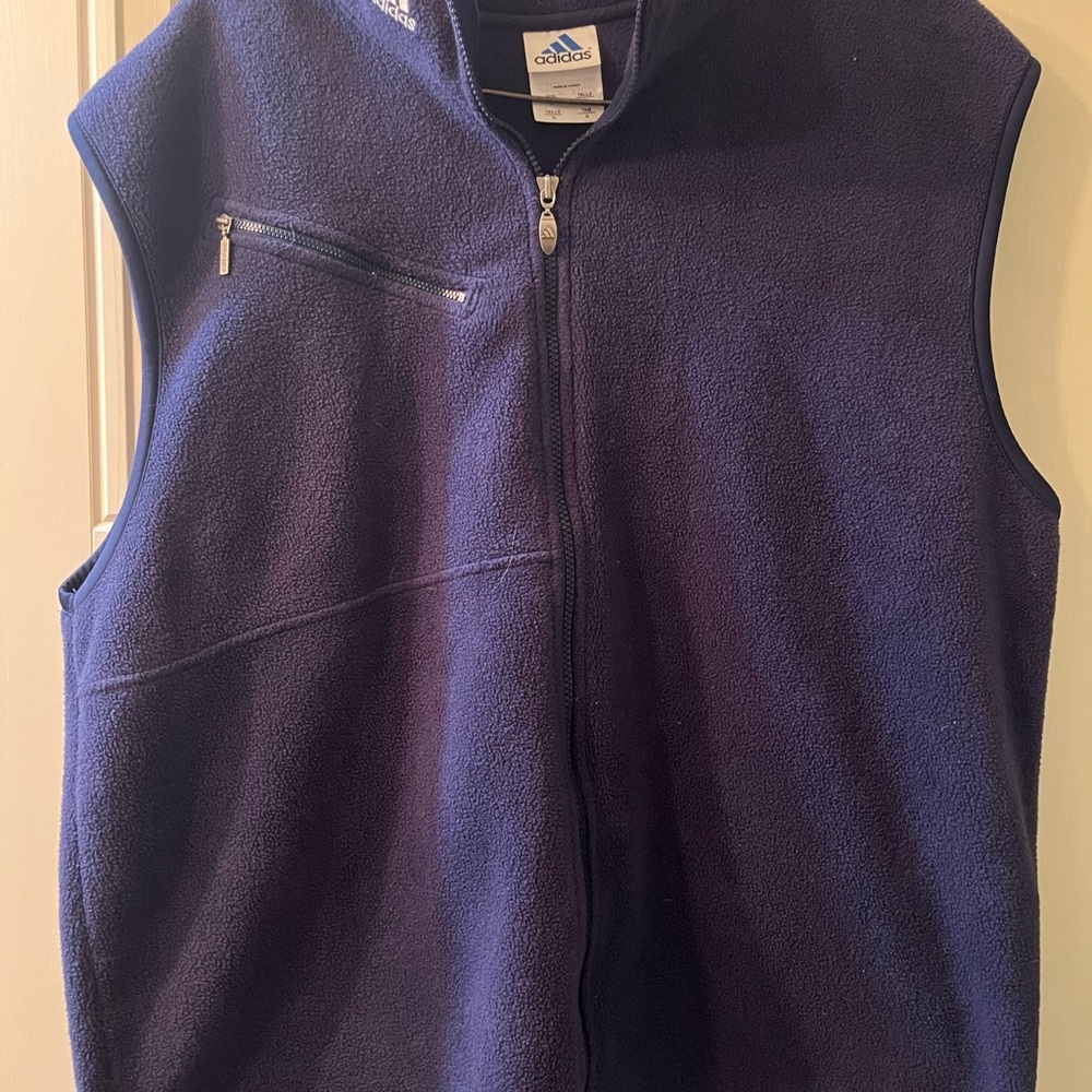 Adidas Dark Blue Fleece Vest
